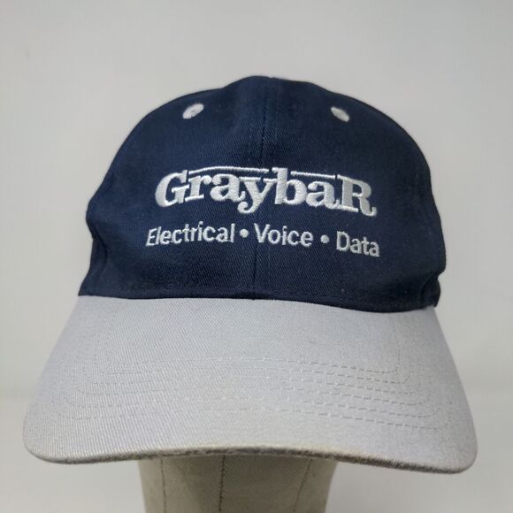 GrayBar Men's Snapback Hat Blue Gray Size OSFA Embroidered Logo Cotton - Picture 2 of 12
